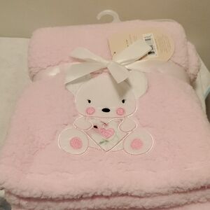 Cozy Pink Teddy Bear Blanket